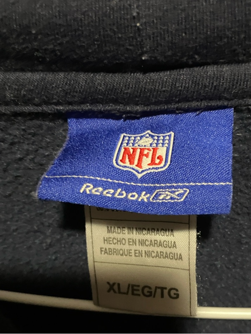 Reebok Tennessee Titans Navy Pullover Hoodie - Picture 2 of 9